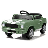 Garvee Ride - P Series: 12V Ride On Licensed Shelby GT350 Electric Car for Toddlers with Remote Control, Safety Belt, 2 Speeds, LED Lights, Music, Green - Kids Battery Powered Vehicle for Ages 3+ - Green