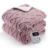 Garvee Electric Blanket Full Size - Thick Tufted Sherpa Heated Blanket with 10 Heating Levels and 10 Time Settings, ETL Certified Machine Washable Fast Heating Blanket, 72"×84", Dusty Pink