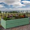 Garvee 8x4x2ft Galvanized Raised Garden Bed,Deep Root Planter Box for Vegetables,Flowers,Herbs-Large Metal Raised Garden Bed Kit Outdoor,Green