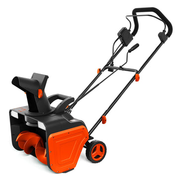 Garvee Electric Snow Blower 20-Inch 15A 2200W Corded Snow Thrower With Dual LED Headlights 180° Rotating Chute 25 Foot Throwing Distance 12-Inch Deep Cleanup