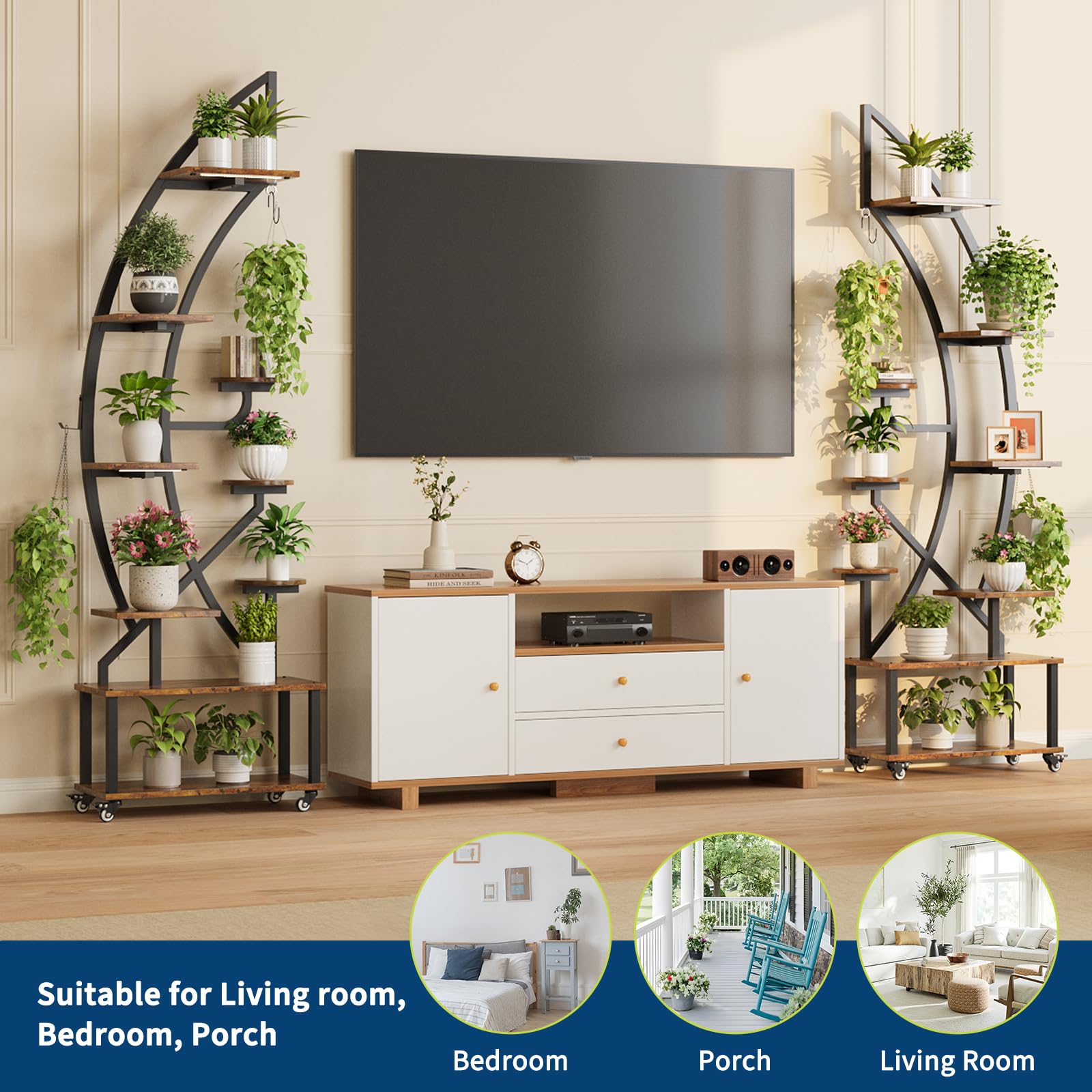 Decor styling example for living room, bedroom, and porch