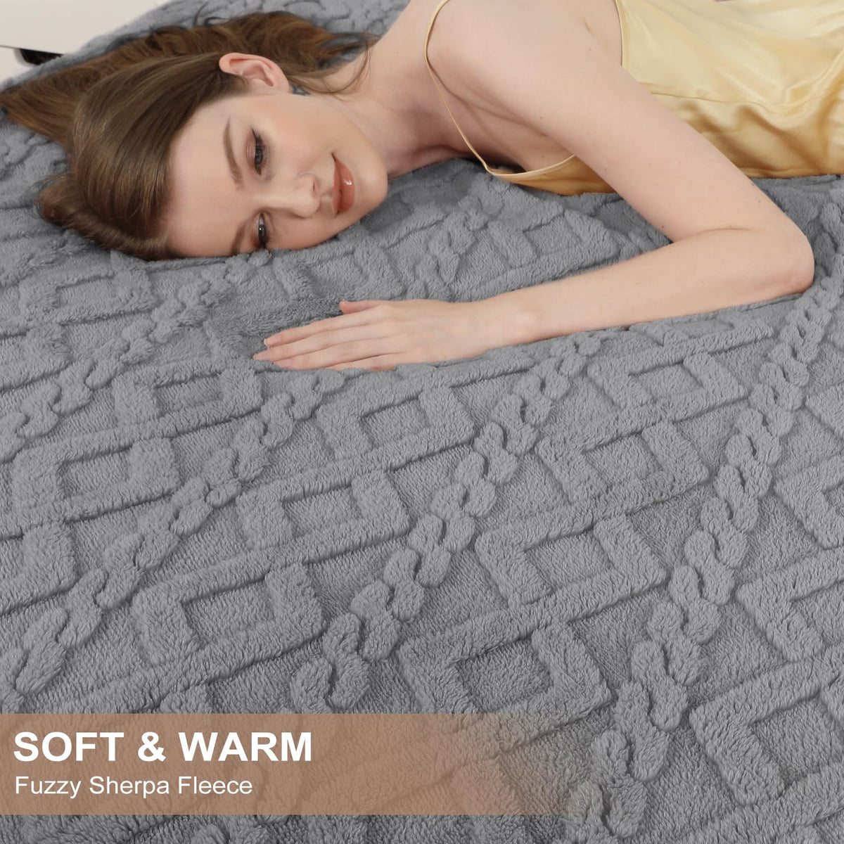 Tufted sherpa texture for a premium look and feel