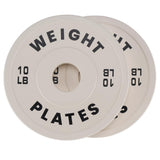 Garvee Placas de peso fraccional y cambiables de 2" – Revestimiento de goma de alta calidad – Núcleo de acero sólido – Juegos de 1.25 lb a 10 lb para fuerza en gimnasio y hogar – Color blanco - White
