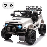 Garvee Ride - P Series: 12VElectric Ride on Truck Car For Kids Age 3+, Remote Control, Twin 25W Motors 3.1MPH Max Speed, Bluetooth USB Music Player, 4 Wheels Suspension LED Lights Safety Belt, Gift for Boy & Girl - White - White