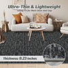 Garvee Washable Area Rug 5x7, Solid Modern Contemporary Non-Slip Bedrrom Rug Soft Ultra-Thin Indoor Floor Throw Carpet for LIving Room Office Dining Room, Black