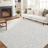 Garvee Washable 5x7 Area Rug, Ultra-Thin Soft Modern Contemporary Indoor Rug for Bedroom Living Room or Dining Room, Non-Slip Throw Rug Foldable Carpet for Office Playroom, Light Grey