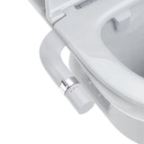 Garvee Bidet for Toilet Non-Electric Dual Nozzle Ultra-Slim Chrome Adjustable Water Pressure Fresh Cold Water - Silver