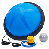 Garvee Exercise Ball 23-Inch Balance Ball Trainer with Resistance Bands and Foot Pump for Home Gym Workouts Blue
