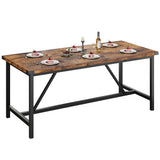 Garvee Farmhouse Dining Table for 6-8, Rectangle Kitchen Table with Metal Legs for Home Office, Vintage - Retro
