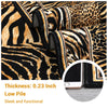 Garvee Leopard Rug 5x7 Washable Soft Low Pile Non-Slip Carpet for Living Room Bedroom Dining Room Brown