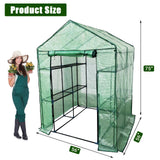 Garvee Greenhouse for Outdoors,Portable Indoor and Outdoor Green House w/ Roll-Up Zippered Door Anchors and Ropes,Plant Garden Hot House w/ 6 Shelves for Garden Patio Backyard