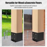 Garvee 6x6 Post Base For Concrete Wood Deck, 8 PC Metal Post Brackets, Powder-Coated Steel, Deck Railing Support, Durable, Weather-Resistant
