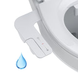 Garvee Bidet Attachments Self Cleaning Dual Nozzle for Toilet Adjustable Water Pressure Ultra Slim White - White