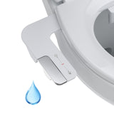 Garvee Bidet Attachments Self Cleaning Dual Nozzle Chrome Ultra Slim Non-Electric Adjustable Water Pressure Toilet - Chrome Silver