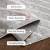 Garvee Washable Rug 5x7 Area Rug Geometric Rug Modern Abstract Rug Neutral Rug with Non Slip Backing, Light Grey Rug, Indoor Soft Foldable Printed Rug for Living Room Bedroom