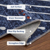 Garvee Modern Rug 8x10 Washable Rug for Living Room Rug Bedroom Rug Non Slip, Abstract Rug, Geometric Rug, Distressed Neutral Rug, Low Pile Soft Printed Rug Accent Rug, Blue
