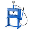 Garvee 10 Ton Hydraulic Benchtop Press with Pressure Gauge, Heavy Duty Adjustable H-Frame Hydraulic Garage Press Machine for Auto Repair, Overload Protection & Rust Resistant, Blue