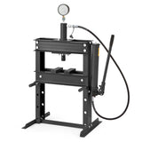 Garvee 10 Ton Hydraulic Benchtop Press with Pressure Gauge, Heavy Duty Adjustable H-Frame Hydraulic Garage Press Machine for Auto Repair, Overload Protection & Rust Resistant, Black - Black