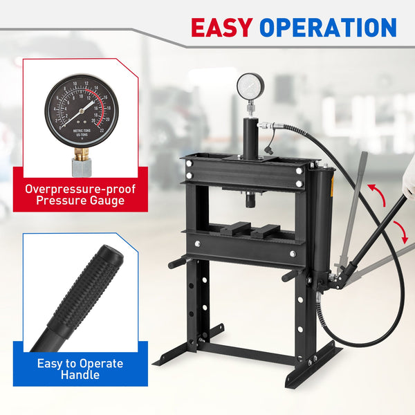 Garvee hydraulic press - Built-in pressure gauge