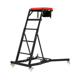 Garvee Top Automotive Creeper Adjustable Car Creeper with Locking Wheels & Tool Pouch for Trucks Garage Repair 49.2-68.9 in Black - Red Mat + Black Body