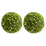 Garvee 16.5 Inch Large Artificial Topiary Balls Set of 2 with Hanging Chains for Indoor and Outdoor Patio Garden Wedding Home Decor Green
