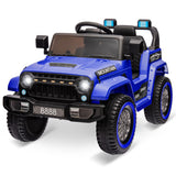 Garvee 12V Kids Ride-On Electric Truck – Battery Powered, Remote Control, 3 Speeds, Early Season Suspension, LED Lights, Music, MP3, Horn – Gift Vehicle for Boys and Girls – Navy Blue - Dark Blue
