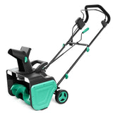 Garvee 20" Corded Electric Snow Blower – 15 Amp Powerful Snow Thrower for Driveways, Sidewalks & Patios, Fast Snow Clearing Machine - Green