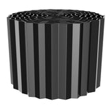 Garvee 4 Rolls Corrugated Metal Garden Edging, 8" x 20' Decorative Landscape Edging with Safe Hemmed Edge, Sturdy Garden Border for Flower Beds, Lawn, Driveway, Walkway, East Installation, Black