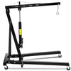 Garvee Engine Hoist Cherry Picker 2 Ton Hydraulic Shop Crane Black, Collapsible Frame, 360° Swivel Casters, Adjustable Boom