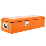 Garvee 39 Inch Steel Truck Bed Tool Box - Diamond Plate Design with Side Handles and Locking Keys, Compact Storage for Pickup Trucks, RVs, and Trailers, Orange - Orange
