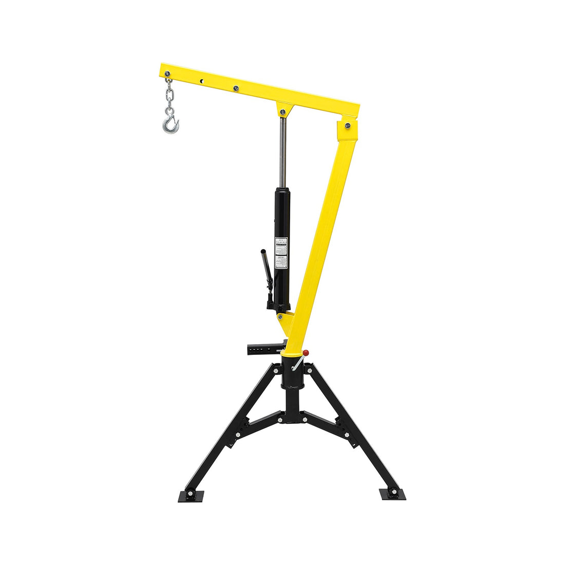 Garvee Yellow Hydraulic Pickup Truck Crane Hitch Mounted 1000 Lbs Capacity 360° Swivel Adjustable Load
