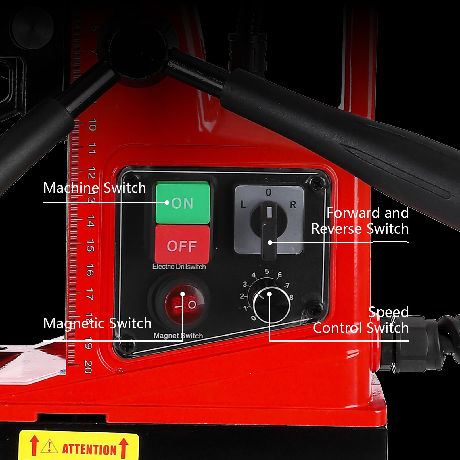 Control panel with forward reverse and speed control