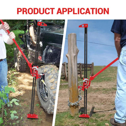 Garvee 3 Ton Farm Jack, 48" Utility Farm Jack, 6600 Lbs Capacity Ratcheting Off Road Utility Jack, Heavy-Duty Farm Jack Foratv, Utv, SUV, Tractor, Truck, Universal Jack