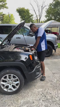 Garvee Heavy-Duty Topside Creeper | 400 LBS Capacity & Adjustable Height (47.7"-65.2"), Padded Deck with 4 Swivel Casters for Auto Repair and Maintenance , Black