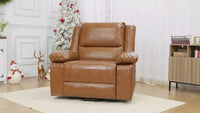Garvee Oversized Power Lift Recliner Chair with Heat and Massage, PU Leather Electric Lift Recliner for Elderly & Mobility Impaired, Adjustable Back and Legs, Heavy Duty Lift Chair for Seniors, Dark Brown