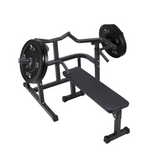GARVEE Chest Press Machine with Adjustable Flat Bench - Versatile Home Gym Bench Press Rack with Independent Converging Arms and Heavy-Duty Steel Frame - Black