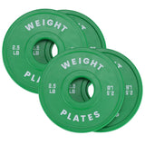 Garvee Durable Rubber Bumper Plates Set – 2.5LB International Games Weights, 2-Inch Steel Core, Barbell Change Plates for Strength Training & Home Gym, Green – Rubber Coated, Ideal for Power Lifting, System default