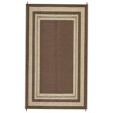 Garvee Reversible Outdoor Rug - Waterproof Plastic Straw Patio Carpet - Lightweight & Collapsible, Easy Clean, UV Resistant - Ideal for Camping, RV, Deck, Porch, Balcony, Backyard, Beach - Peony Brown/Coffee, 9x18ft (270x549cm), USA