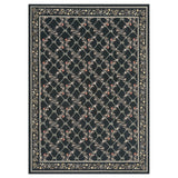 Garvee Washable 10x13 Area Rug for Living Room, Bedroom, Dining Room - Modern Geometric Floral Low Pile Carpet - Non-Slip, Non-Shedding, Durable, Collapsible, Soft Accent Floor Mat - Black, Size: 10x13ft (305x396cm) - Black