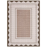 Garvee Modern Washable Area Rug – Low Pile, Non-Slip, Spot Resistant Carpet for Living Room, Bedroom, Dining Room – Soft, Collapsible Floor Mat – Red-Brown, 8x10ft (244x305cm), USA Spec - Red-Brown