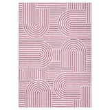 Garvee Modern Abstract Area Rug - 8x10ft Soft Low Pile, Washable, Non-Slip Pink Geometric Carpet - Mark Resistant Boho Rug for Living Room, Bedroom, Nursery, Dining Room - Pink, United States, 8*10ft(244*305cm)