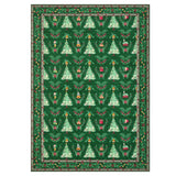 Garvee Washable Christmas Area Rug - Non-Slip Low Pile Vintage Plaid Carpet - Non-Shedding Accent Mat for Living Room, Bedroom, Holiday Decor - Green, USA Spec, 8x10ft (244x305cm) - Green