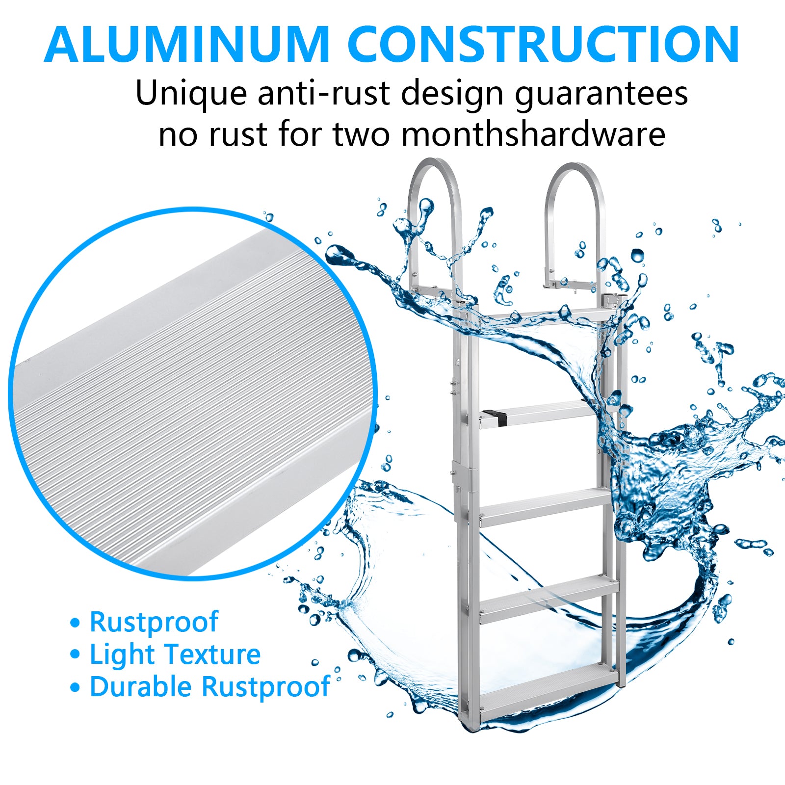 Garvee telescopic dock ladder aluminum construction