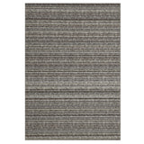 Garvee Ultra Thin Washable Striped Area Rug - Modern Non-Slip Soft Collapsible Low Pile Carpet, Mark Resistant, Contemporary Floor Cover for Living Room, Ash, 8x10ft (244x305cm)