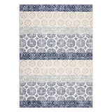 Garvee Washable Area Rug – Ultra-Soft Low-Pile Accent Carpet, Distressed Oriental Blue, Non-Slip, Collapsible, For Living Room, Bedroom, Nursery, Modern Farmhouse – 5x7ft Blue, United States Storage - Rice