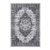 Garvee Washable Vintage Medallion Area Rug for Living Room, Bedroom, Dining Room - Non-Slip, Soft Low Pile, Mark Resistant - Large Grey Carpet for Nursery, Office, Playroom, Apartment - Size: 9x12ft (274x366cm), Color: Grey - Grey