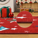 Garvee Washable Christmas Area Rug - Soft Low-Pile Carpet with Non-Slip Backing, Xmas Tree Design for Living Room, Bedroom, Dining Room - Holiday Decor - Red, 8x10ft (244x305cm) - Green