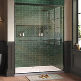 Garvee Modern Frameless Shower Door – 60"W x 76"H Matte Black Glass Panel – Durable Easy-Clean Bathroom Screen – Size: 153cm x 193cm – Color: Matte Black - Matte Black
