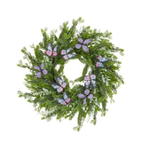Garvee Artificial Boxwood & Eucalyptus Wreath – 20 Inch Greenery Front Door Decor with Fern Leaves, Wildflowers, Butterflies – Farmhouse Spring Summer Wall or Porch Hanging for Home, Wedding – Green