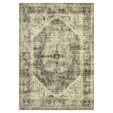 Garvee Machine Washable Boho Area Rug – Low Pile, Non-Slip, Collapsible Vintage Medallion Carpet – Easy Clean Accent Rug for Living Room, Bedroom, Office – Coffee, 9x12ft (274x366cm), United States